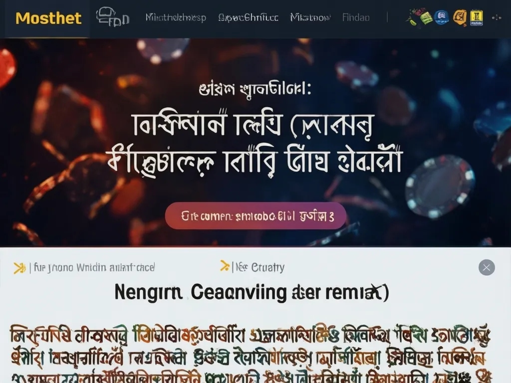 Mostbet মোবাইল অ্যাপ ডাউনলোড ইন্টারফেস